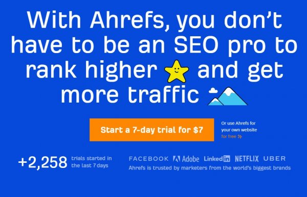 Ahrefs tool for tracking